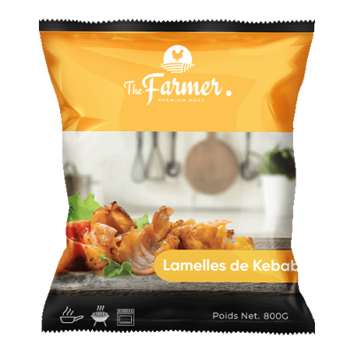 Sachet 800g d'émincé de Kebab "THE FARMER" achahadaSachet 800g d'émincé de Kebab "THE FARMER" achahada - Coursilliko