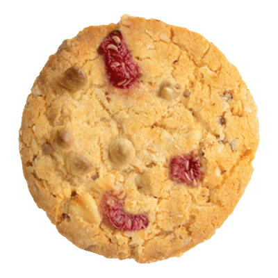 Cookies chocolat blanc et framboise - Dawn