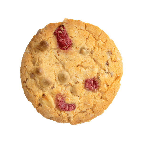 Cookies chocolat blanc et framboise - Dawn - 30pcs